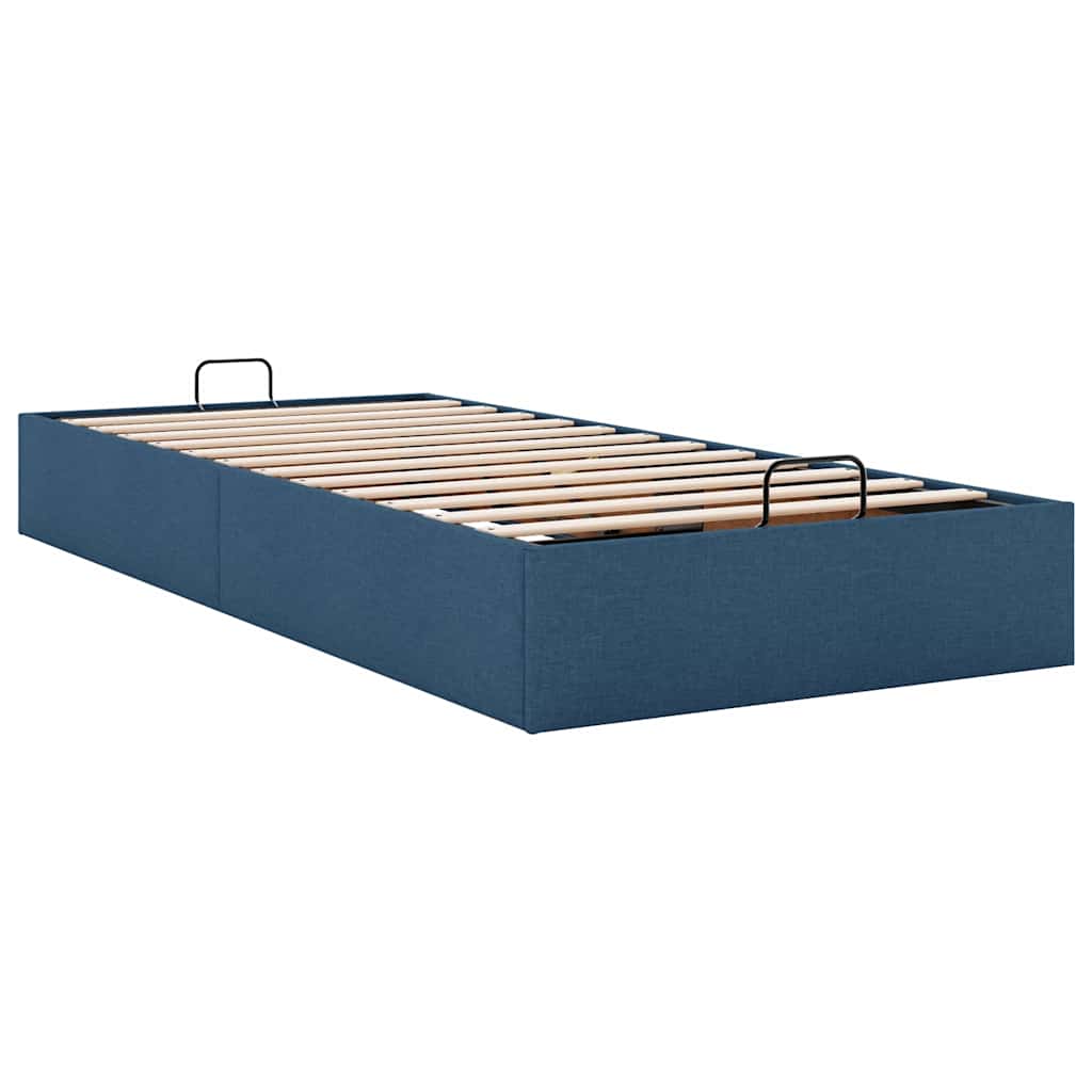 osmannisk sengeramme uden madras 100x200cm stof blå