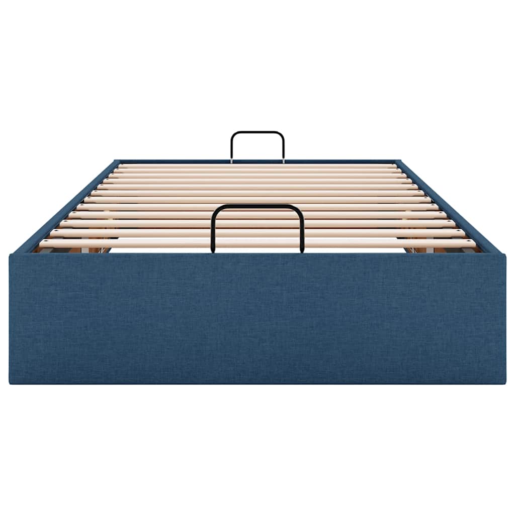 osmannisk sengeramme uden madras 100x200cm stof blå
