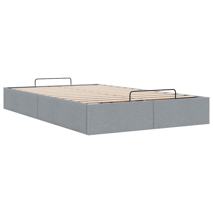 osmannisk sengeramme uden madras 120x190 cm stof lysegrå
