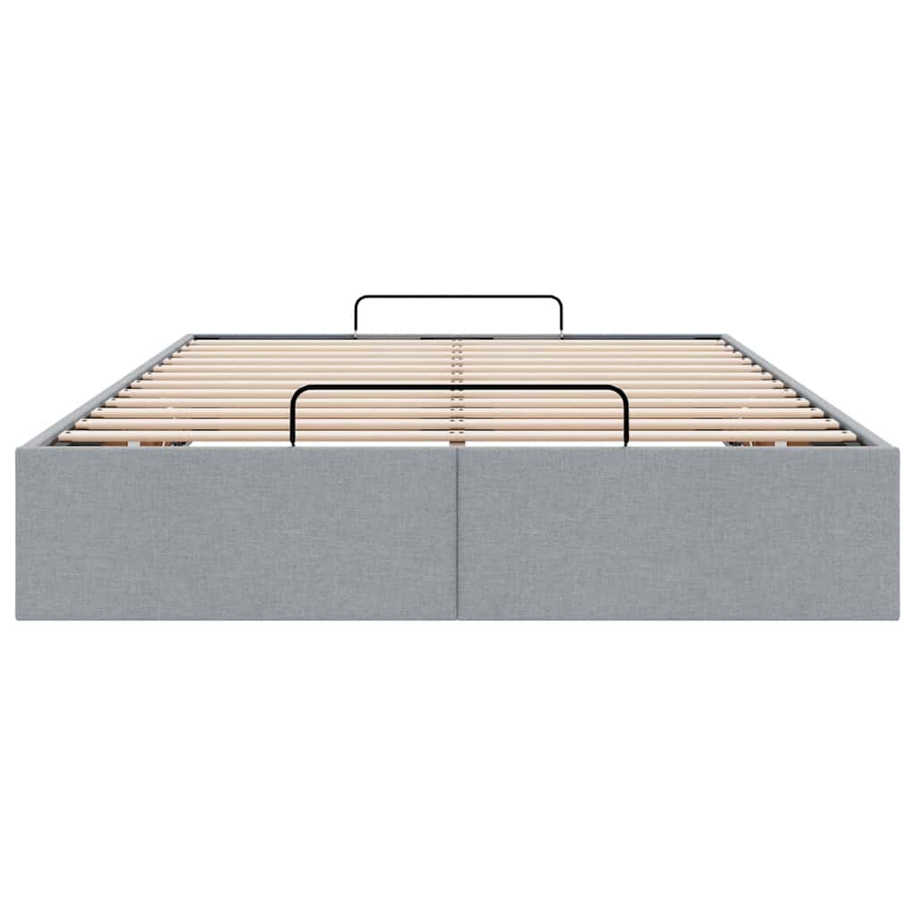 osmannisk sengeramme uden madras 120x190 cm stof lysegrå