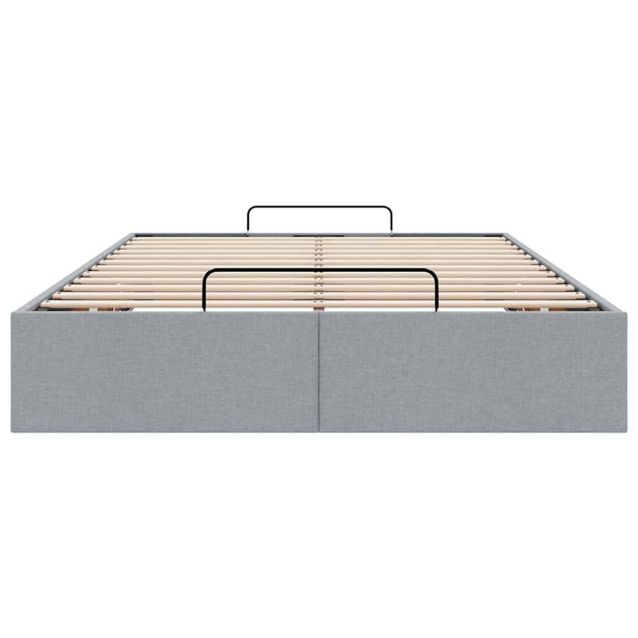 osmannisk sengeramme uden madras 120x190 cm stof lysegrå