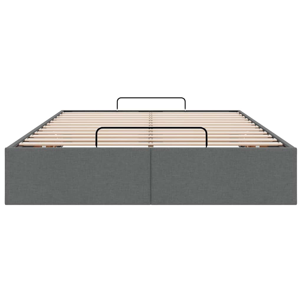 osmannisk sengeramme uden madras 120x190 cm stof mørkegrå