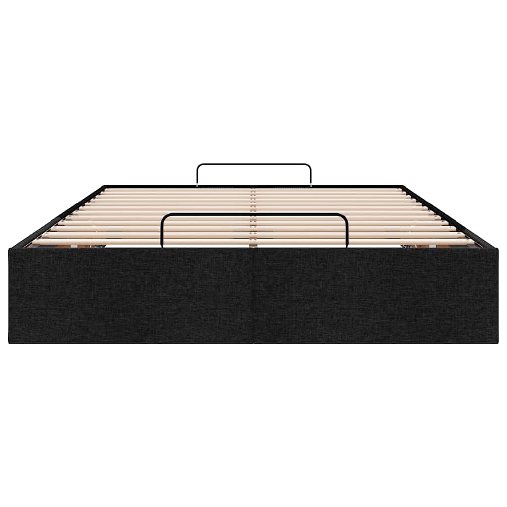 osmannisk sengeramme uden madras 120x190 cm stof sort