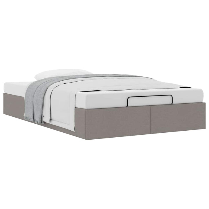 osmannisk sengeramme uden madras 120x190 cm stof gråbrun