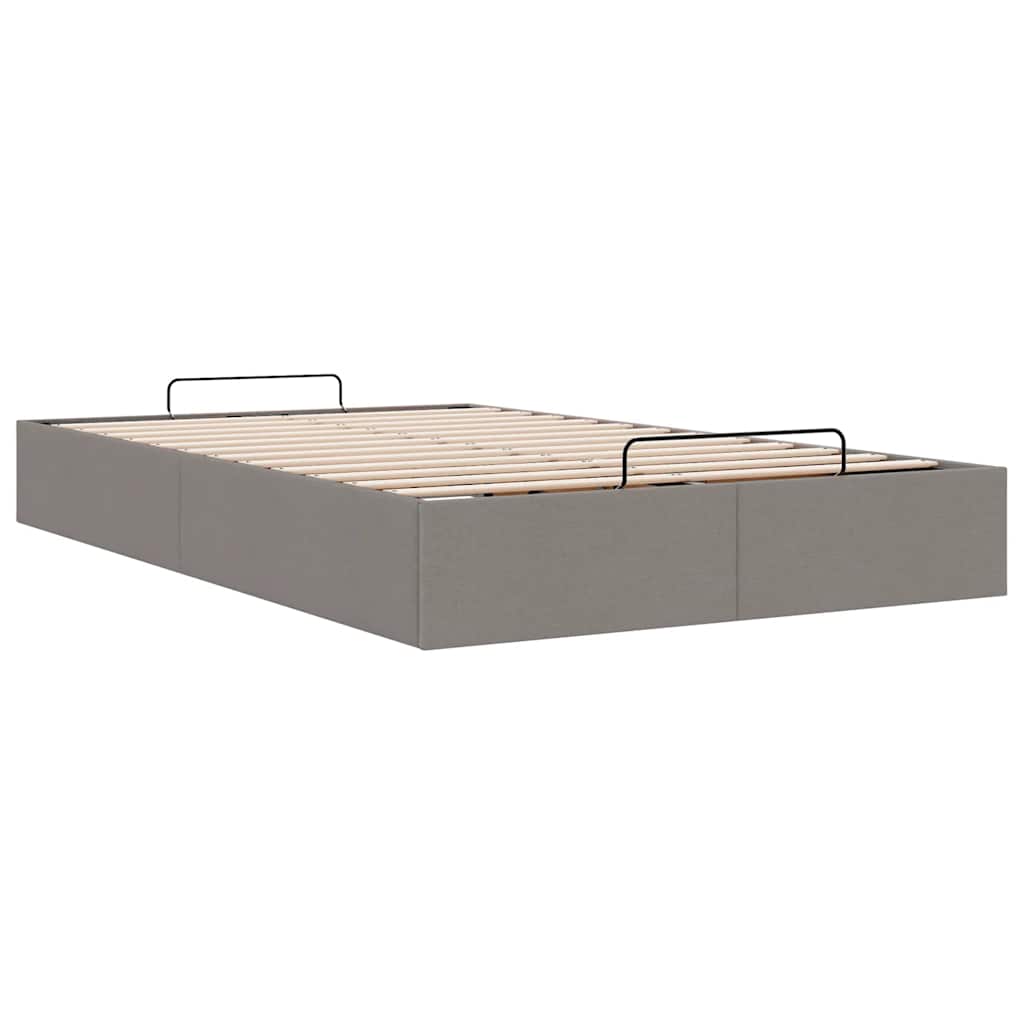 osmannisk sengeramme uden madras 120x190 cm stof gråbrun