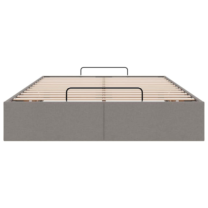 osmannisk sengeramme uden madras 120x190 cm stof gråbrun