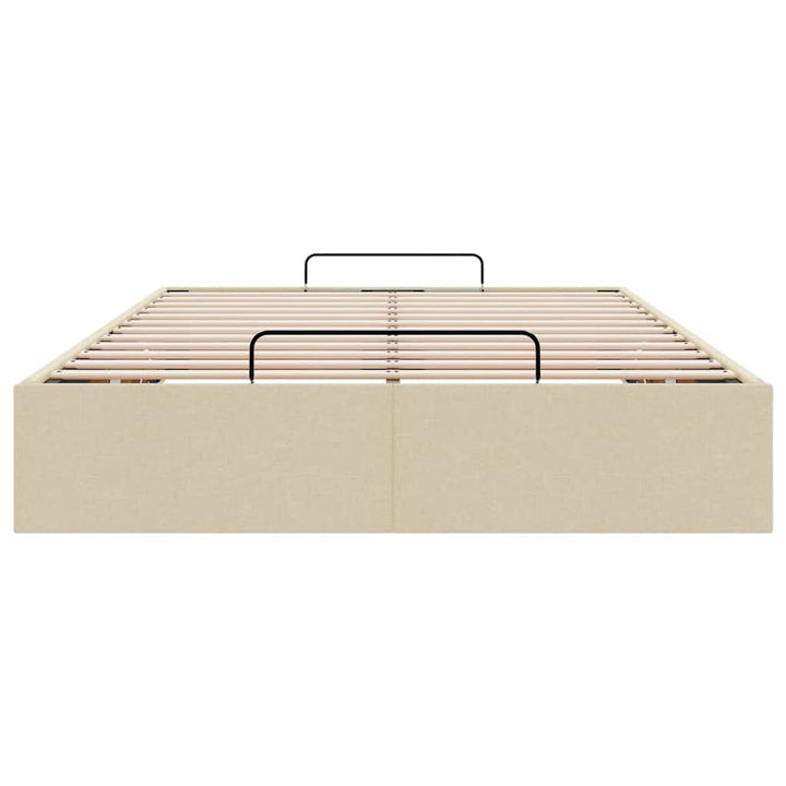 osmannisk sengeramme uden madras 120x190 cm stof cremefarvet