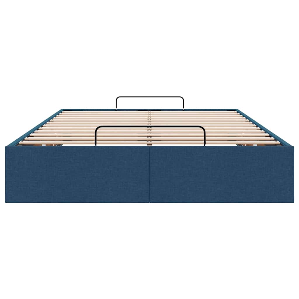 osmannisk sengeramme uden madras 120x190 cm stof blå