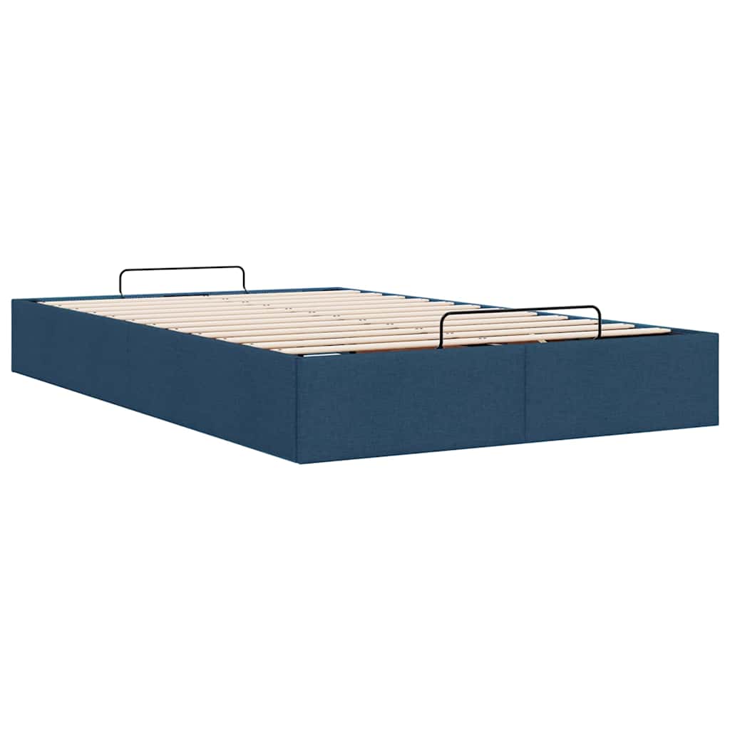 osmannisk sengeramme uden madras 120x190 cm stof blå