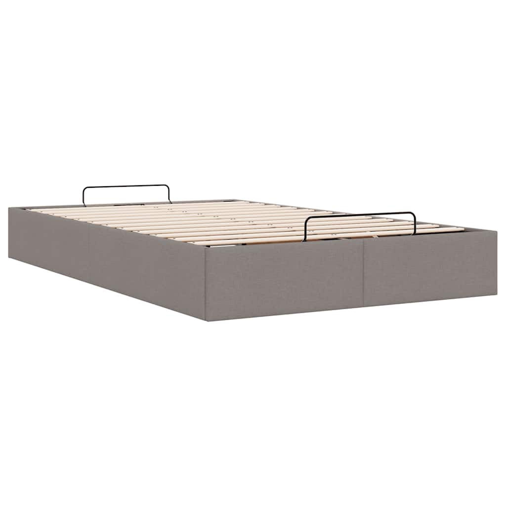 osmannisk sengeramme uden madras 120x200 cm stof gråbrun