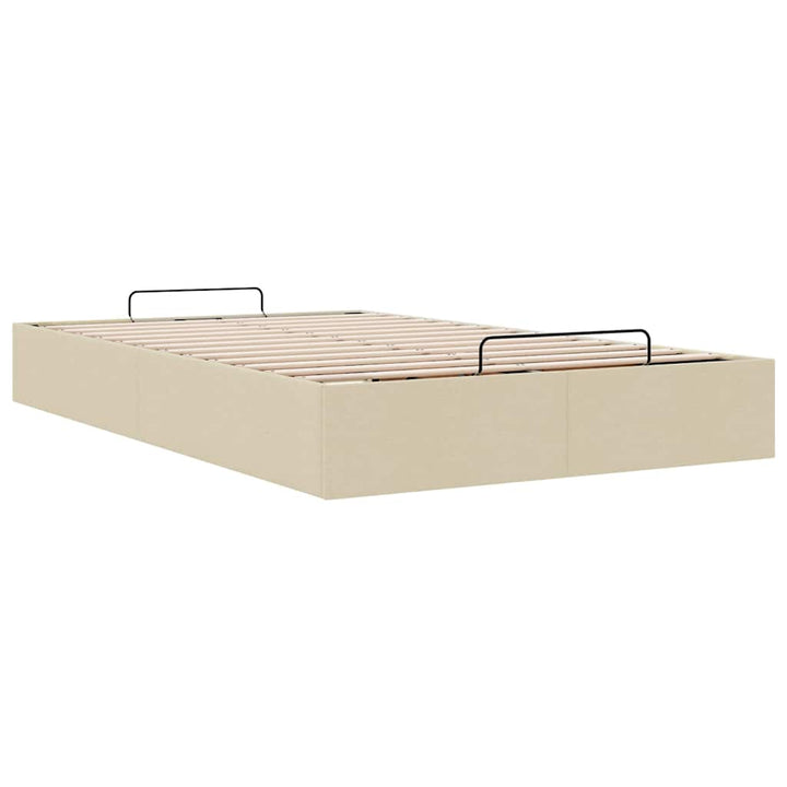 osmannisk sengeramme uden madras 120x200 cm stof cremefarvet