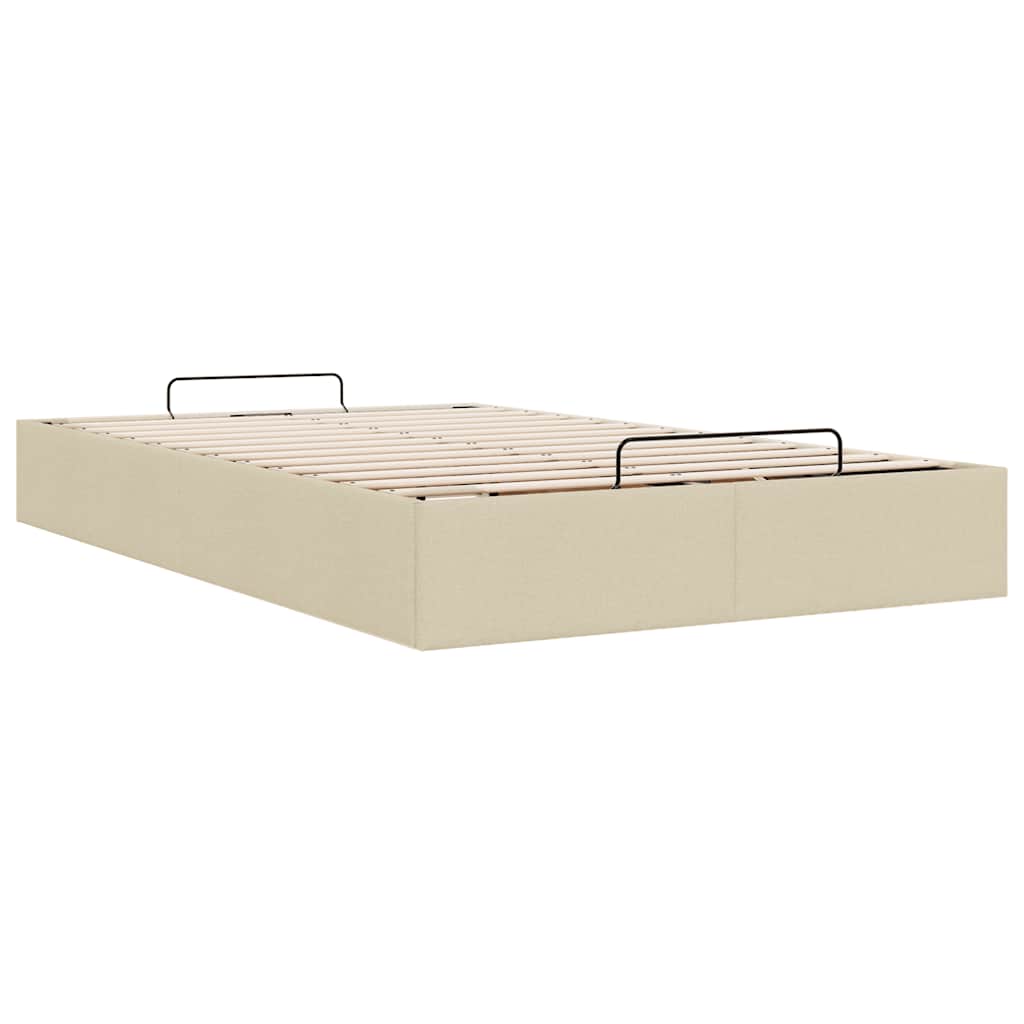 osmannisk sengeramme uden madras 120x200 cm stof cremefarvet