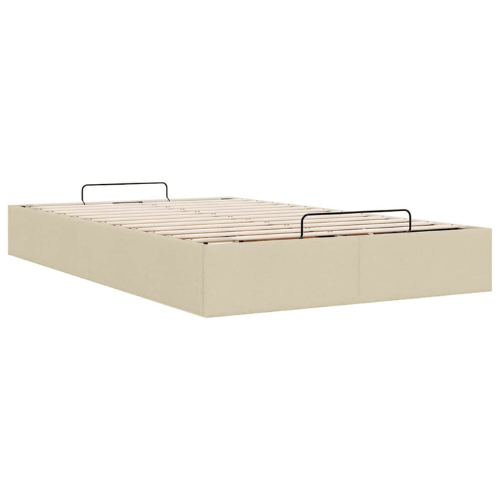 osmannisk sengeramme uden madras 120x200 cm stof cremefarvet