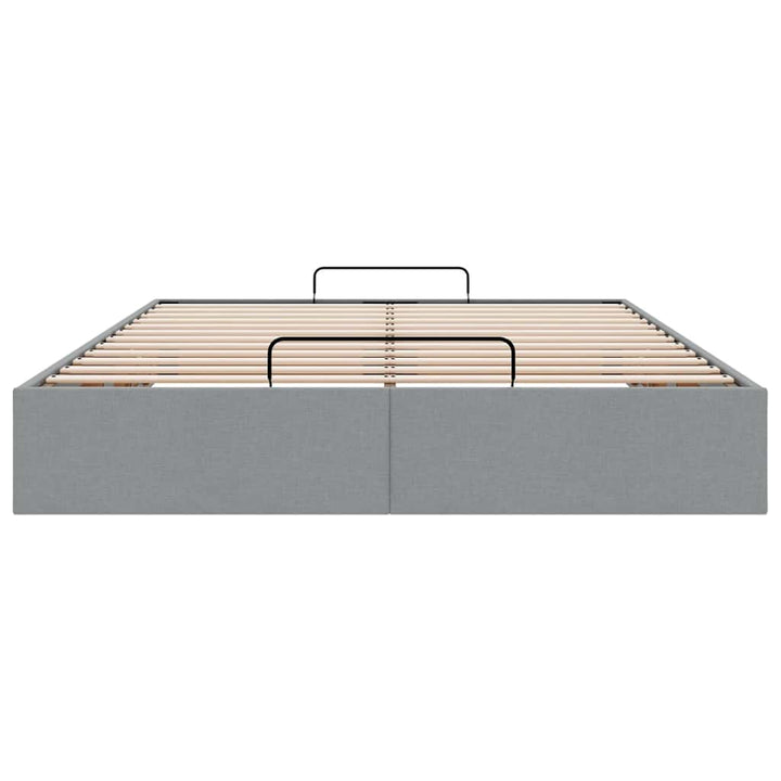 osmannisk sengeramme uden madras 140x190 cm stof lysegrå