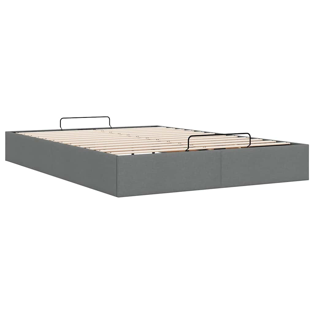 osmannisk sengeramme uden madras 140x190 cm stof mørkegrå
