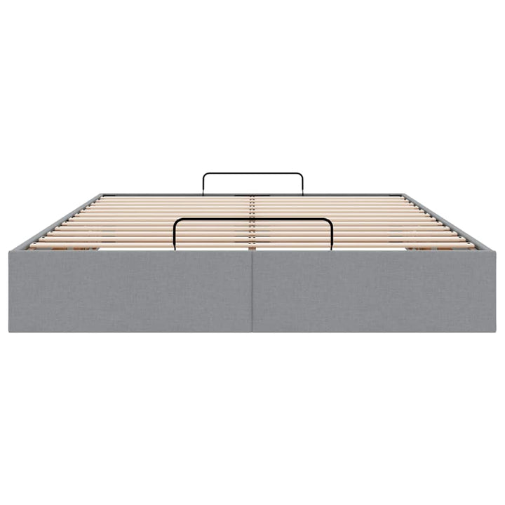 osmannisk sengeramme uden madras 140x200 cm stof lysegrå