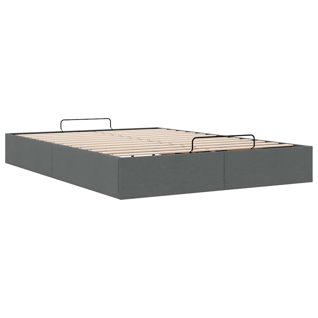 osmannisk sengeramme uden madras 140x200 cm stof mørkegrå