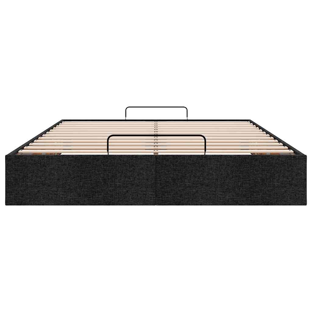 osmannisk sengeramme uden madras 140x200 cm stof sort