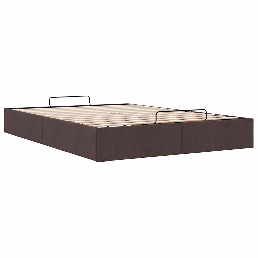 osmannisk sengeramme uden madras 140x200 cm stof mørkebrun