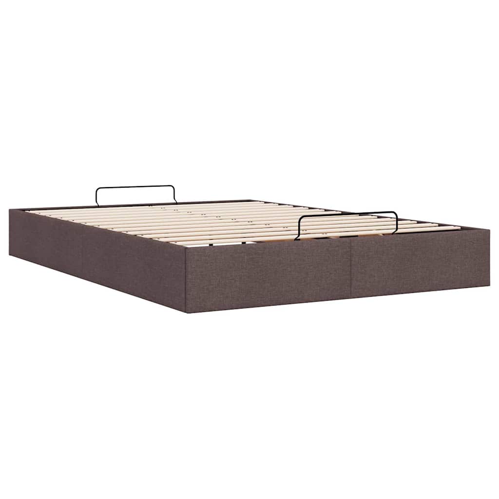 osmannisk sengeramme uden madras 140x200 cm stof mørkebrun
