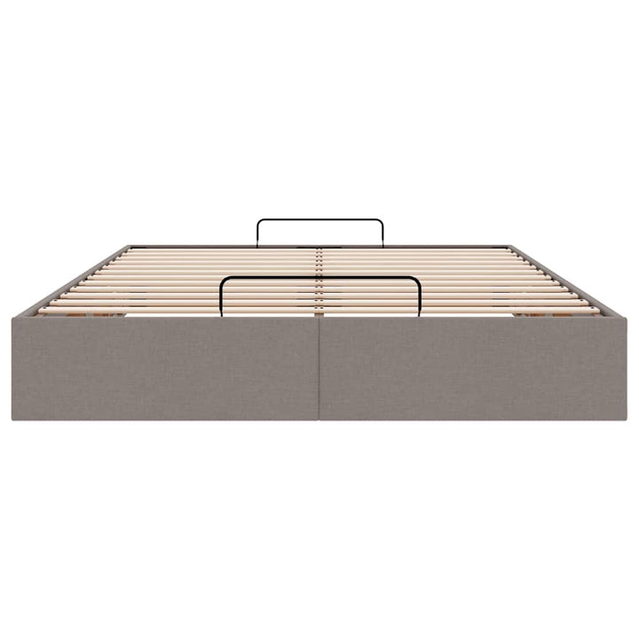 osmannisk sengeramme uden madras 140x200 cm stof gråbrun
