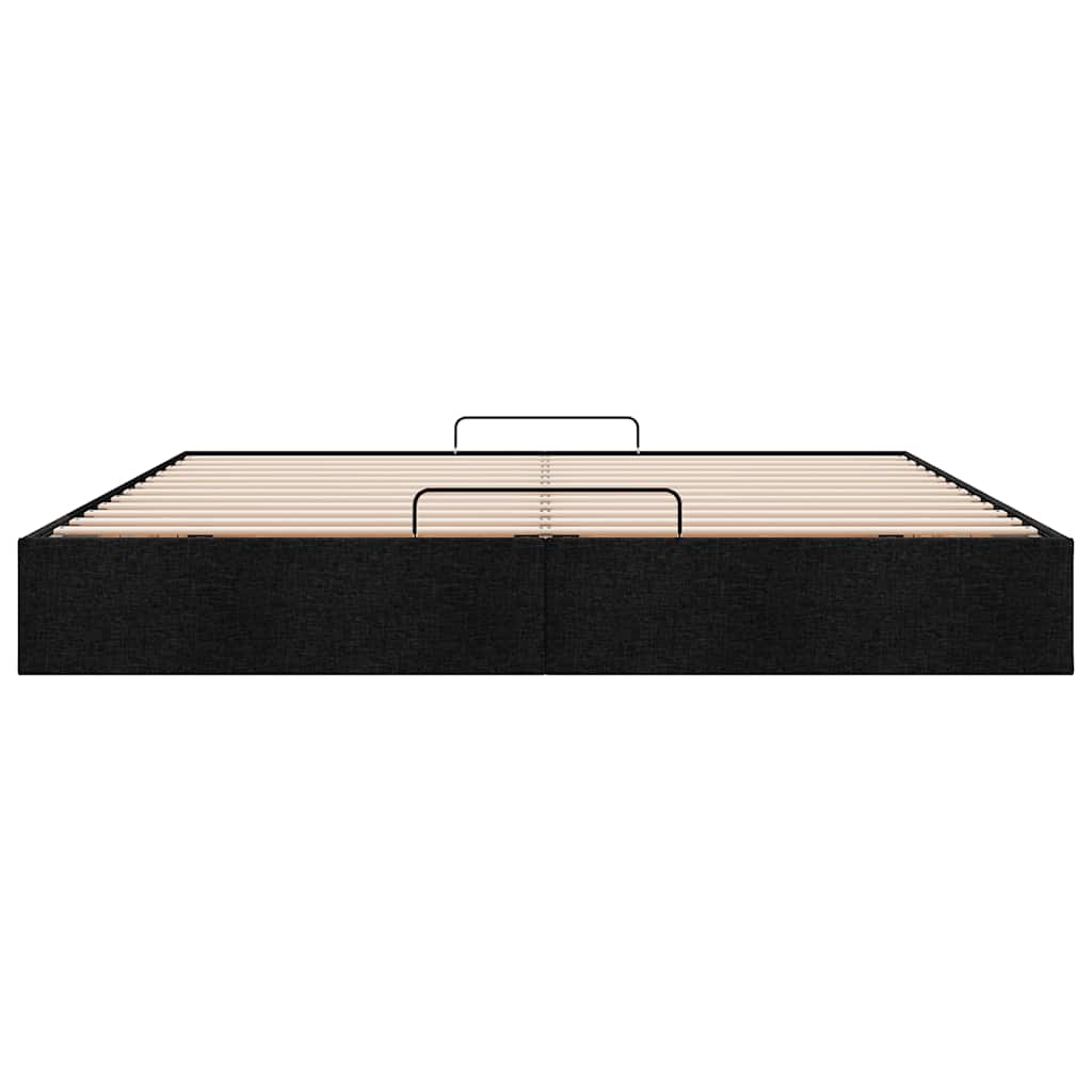 osmannisk sengeramme uden madras 160x200 cm stof sort