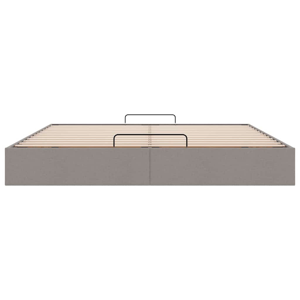 osmannisk sengeramme uden madras 160x200 cm stof gråbrun
