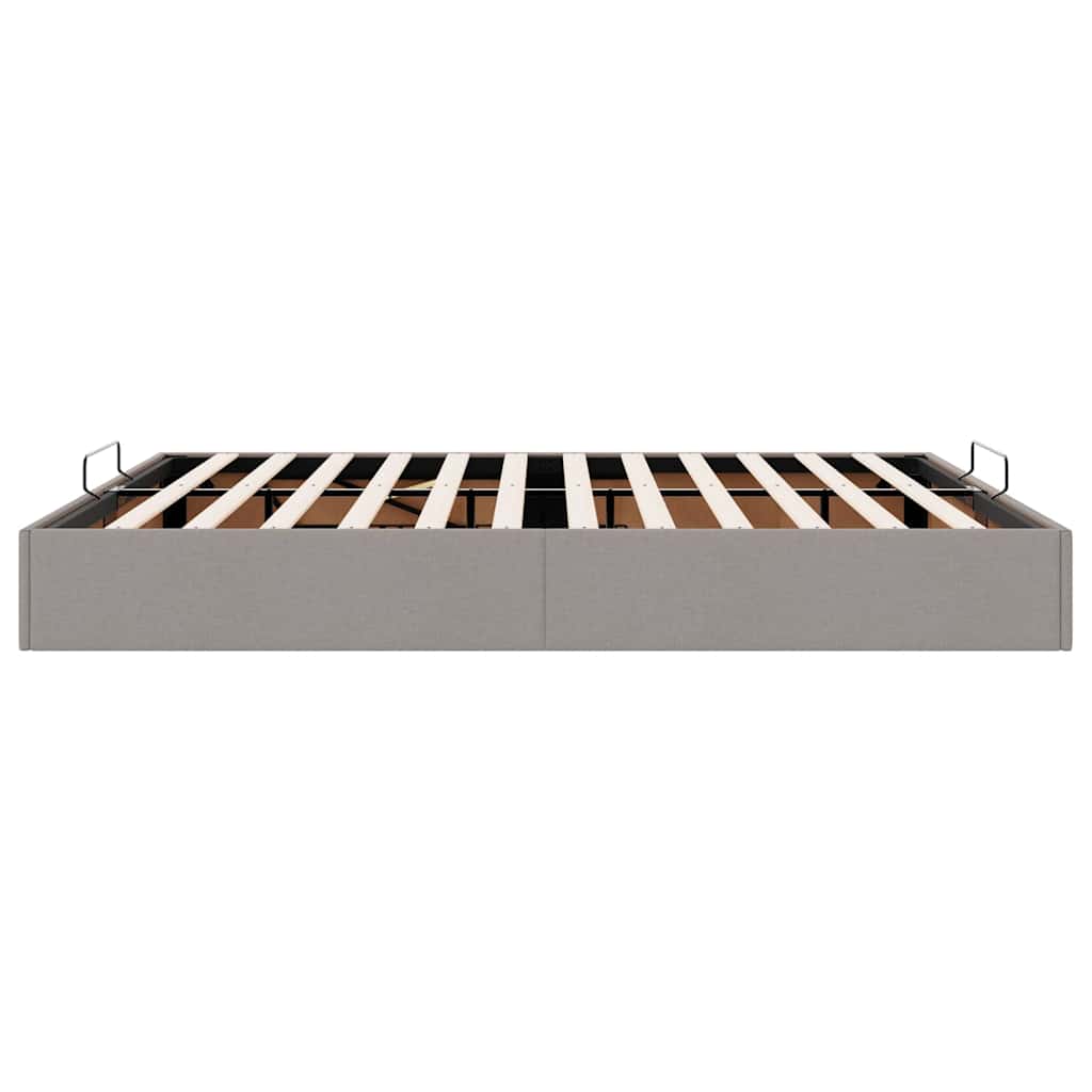 osmannisk sengeramme uden madras 160x200 cm stof gråbrun