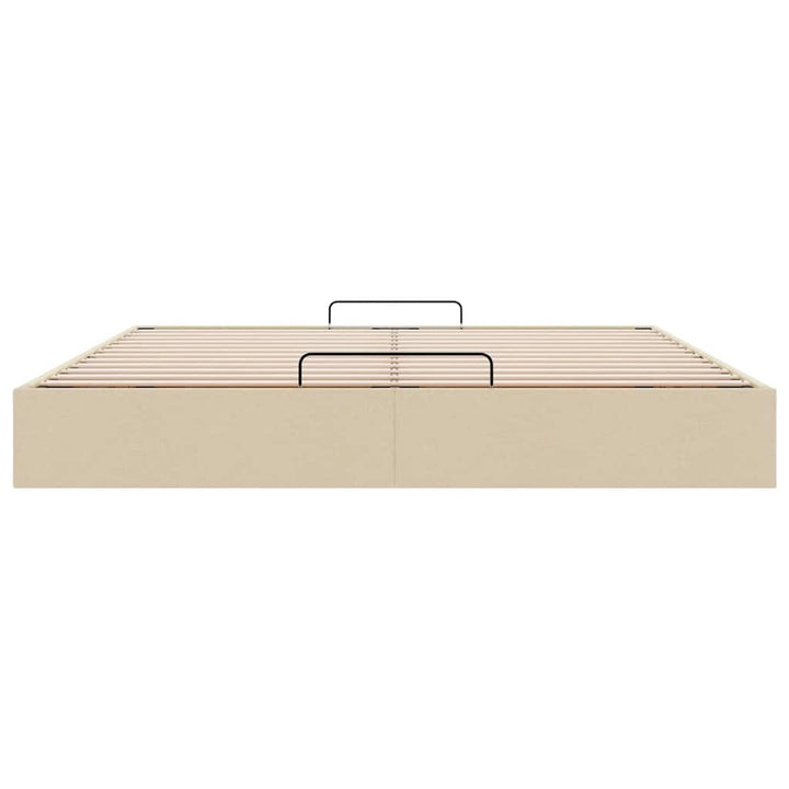 osmannisk sengeramme uden madras 160x200 cm stof cremefarvet