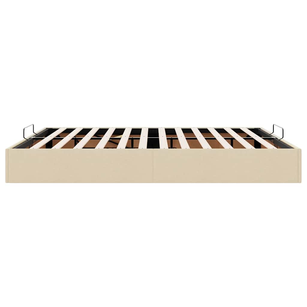 osmannisk sengeramme uden madras 160x200 cm stof cremefarvet