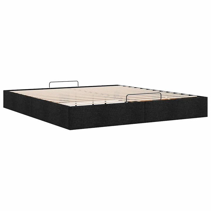 osmannisk sengeramme uden madras 180x200 cm stof sort