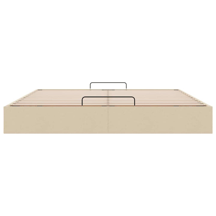 osmannisk sengeramme uden madras 180x200 cm stof cremefarvet