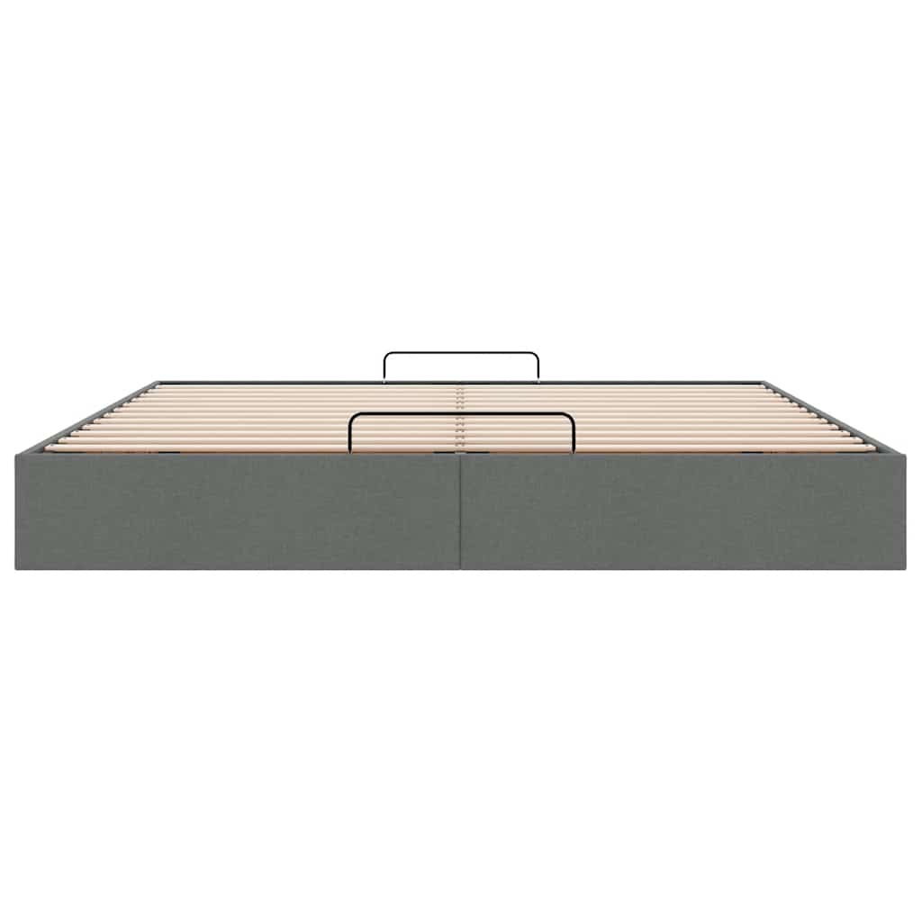 osmannisk sengeramme uden madras 200x200 cm stof mørkegrå