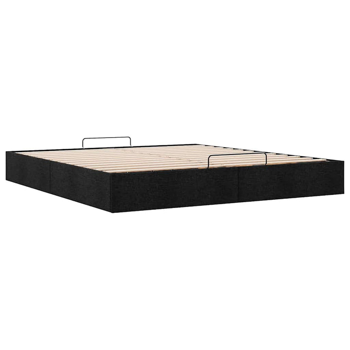 osmannisk sengeramme uden madras 200x200 cm stof sort