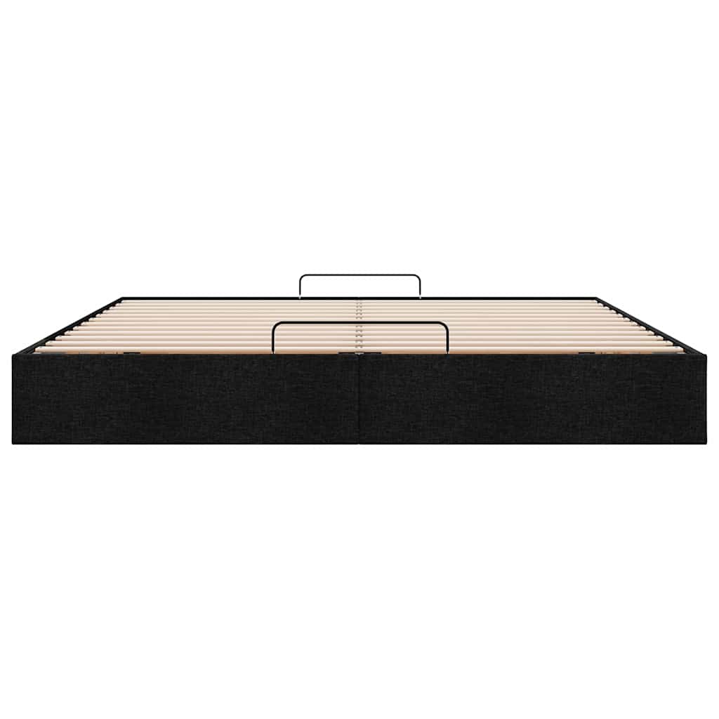 osmannisk sengeramme uden madras 200x200 cm stof sort