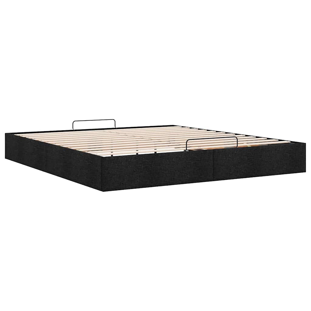 osmannisk sengeramme uden madras 200x200 cm stof sort