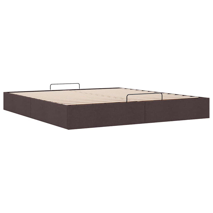 osmannisk sengeramme uden madras 200x200 cm stof mørkebrun
