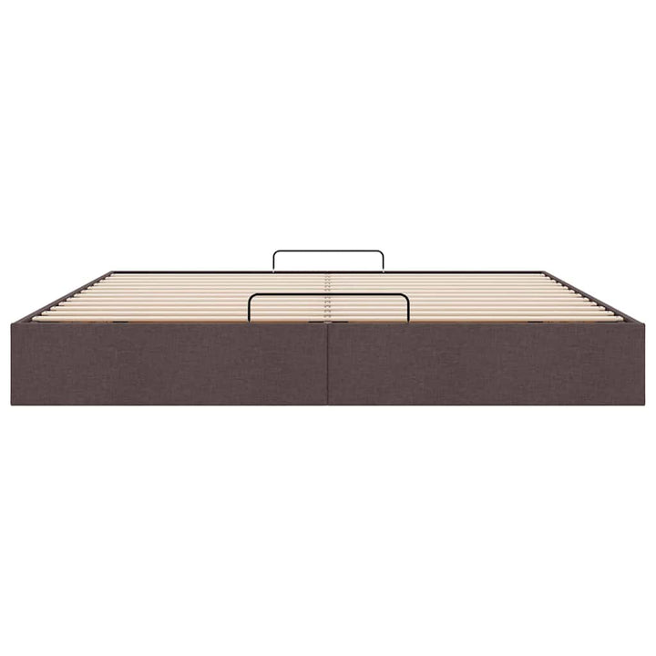 osmannisk sengeramme uden madras 200x200 cm stof mørkebrun
