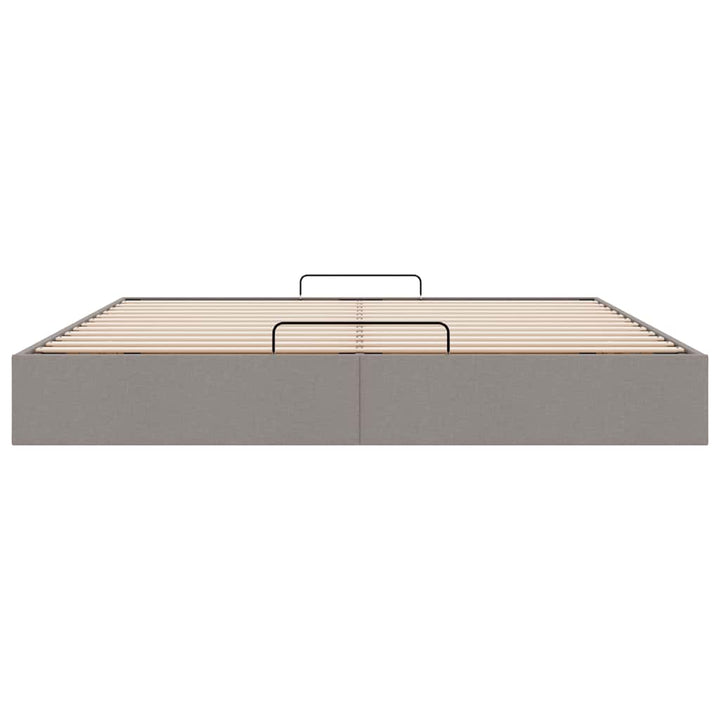 osmannisk sengeramme uden madras 200x200 cm stof gråbrun