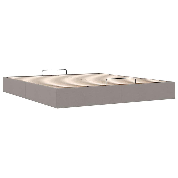 osmannisk sengeramme uden madras 200x200 cm stof gråbrun