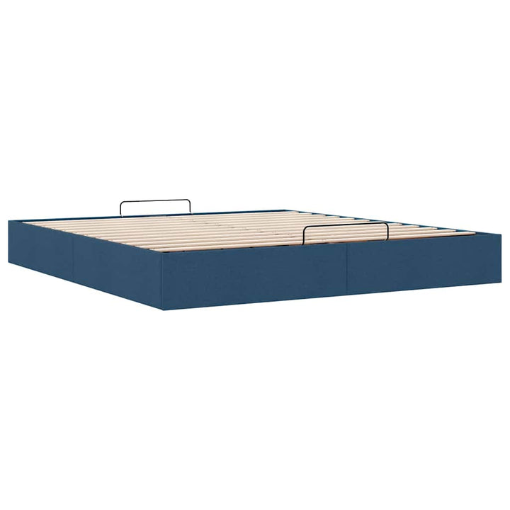 osmannisk sengeramme uden madras 200x200 cm stof blå