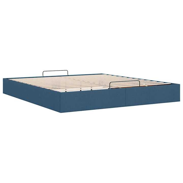 osmannisk sengeramme uden madras 200x200 cm stof blå