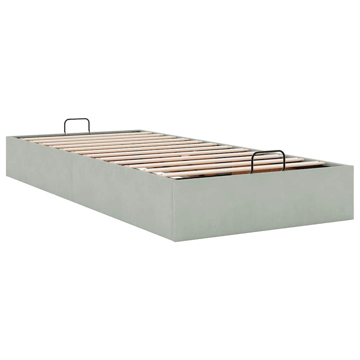osmannisk sengeramme uden madras 80x200 cm fløjl lysegrå