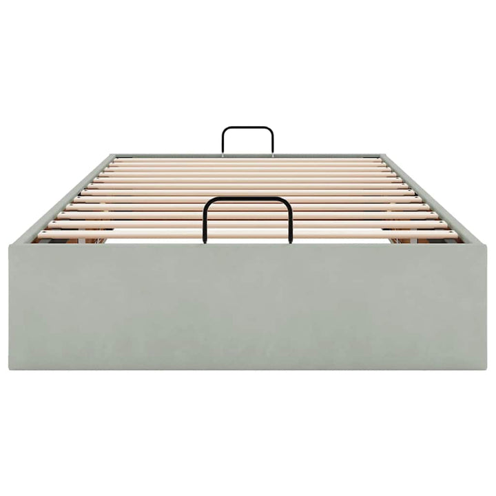 osmannisk sengeramme uden madras 80x200 cm fløjl lysegrå