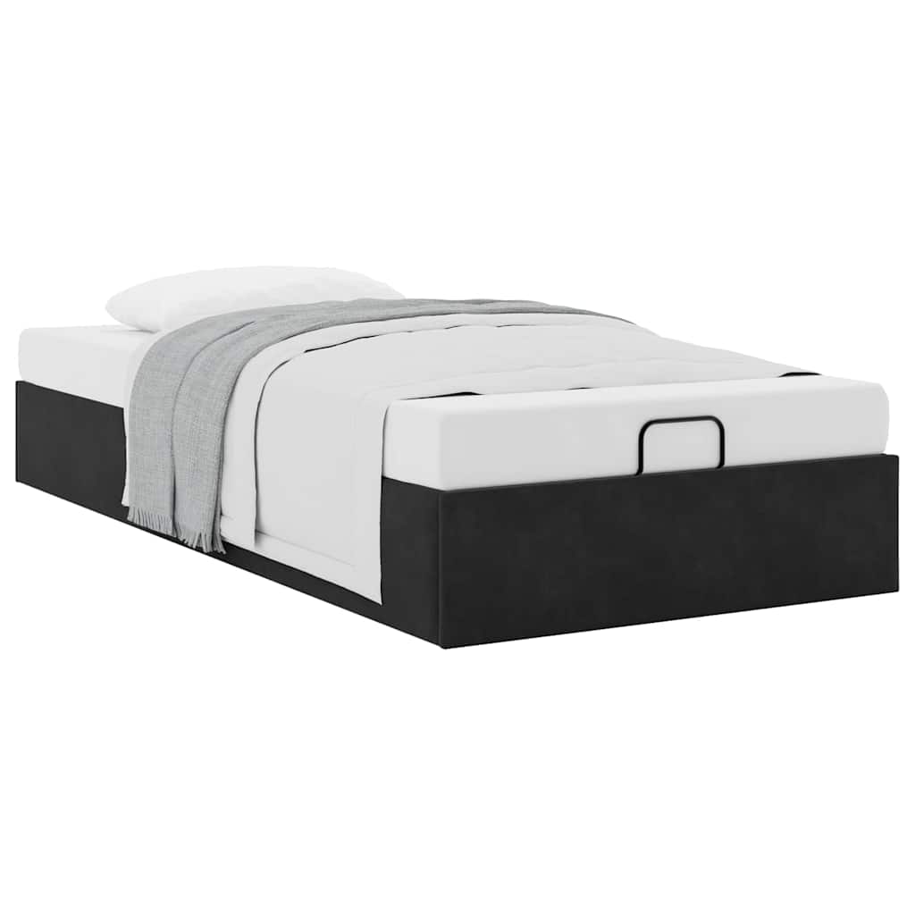 osmannisk sengeramme uden madras 80x200 cm fløjl sort