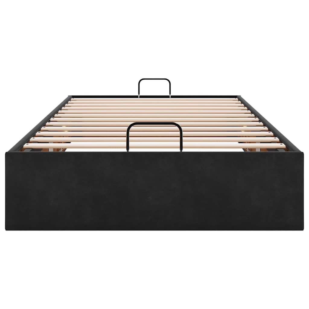 osmannisk sengeramme uden madras 80x200 cm fløjl sort