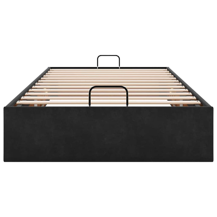 osmannisk sengeramme uden madras 80x200 cm fløjl sort