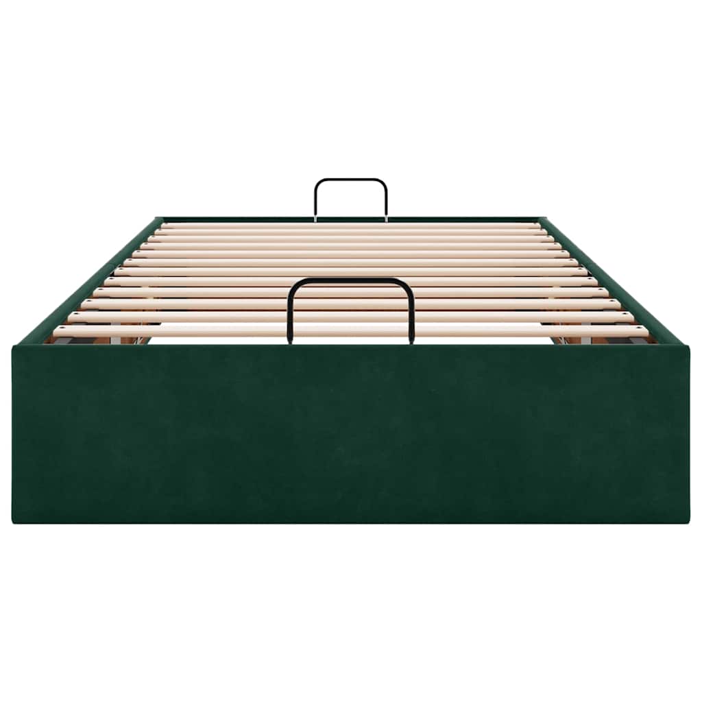 osmannisk sengeramme uden madras 80x200 cm fløjl mørkegrøn