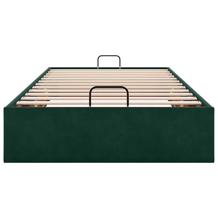 osmannisk sengeramme uden madras 80x200 cm fløjl mørkegrøn
