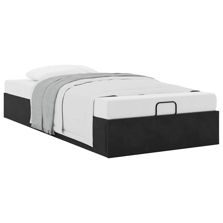 osmannisk sengeramme uden madras 90x190 cm fløjl sort